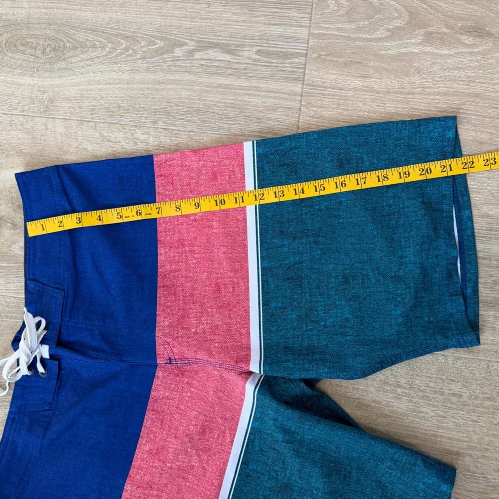 Old Navy Men's Blue, Pink, and Green Swim Shorts